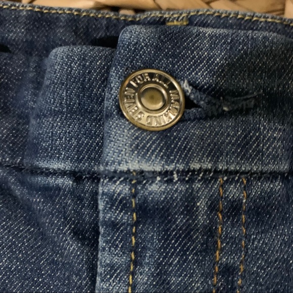 7 for all mankind blue skinny denim cropped tuxedo striped jeans Size 24 - Picture 11 of 15